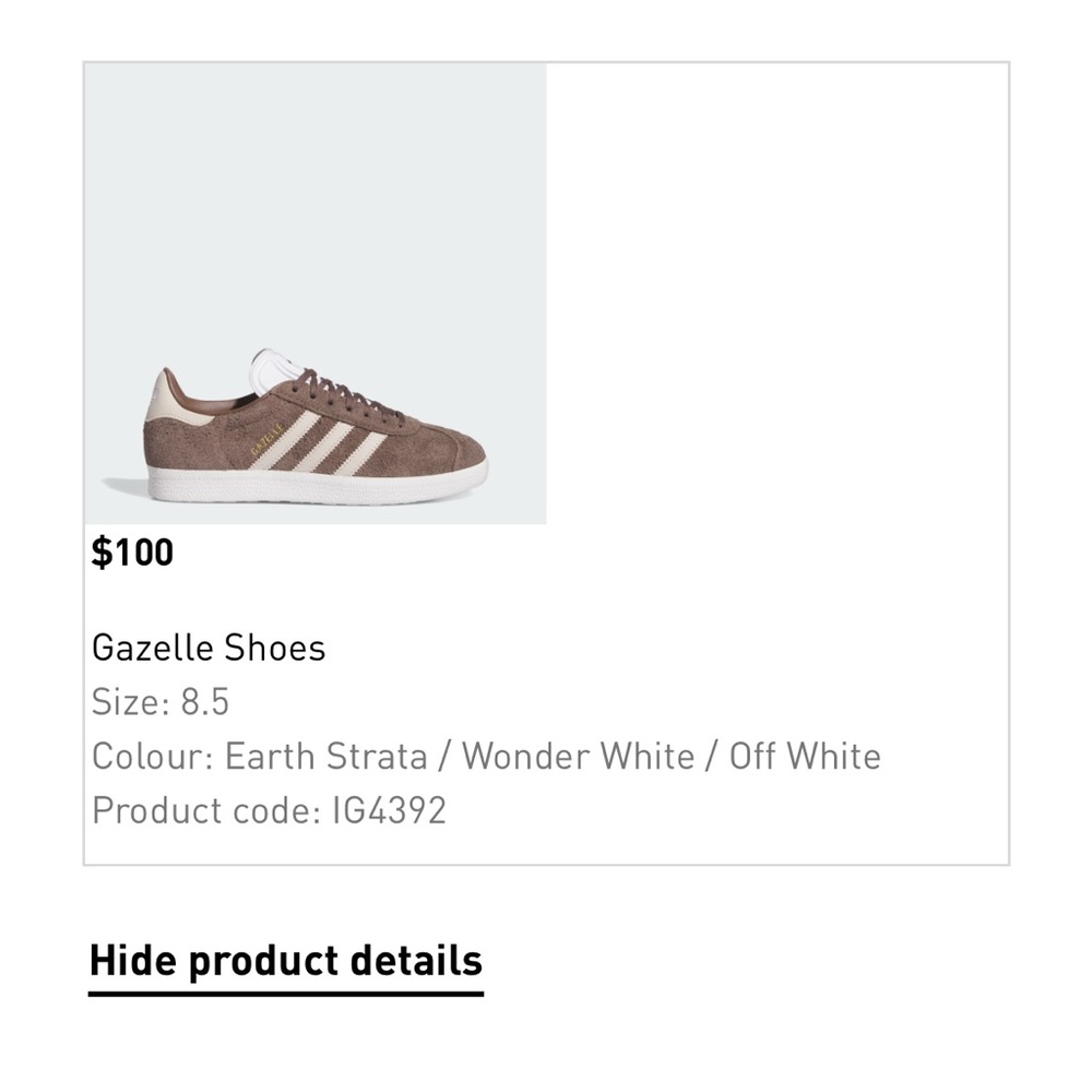 Adidas Gazelle Earth Strata and White Sneakers